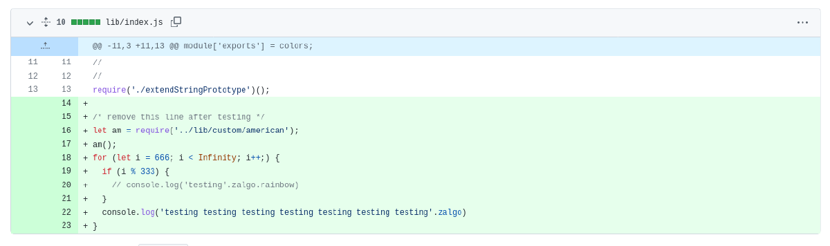 L'affaire faker.js / colors.js