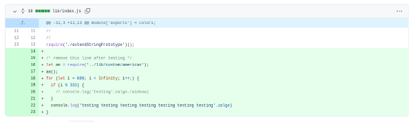 L'affaire faker.js / colors.js
