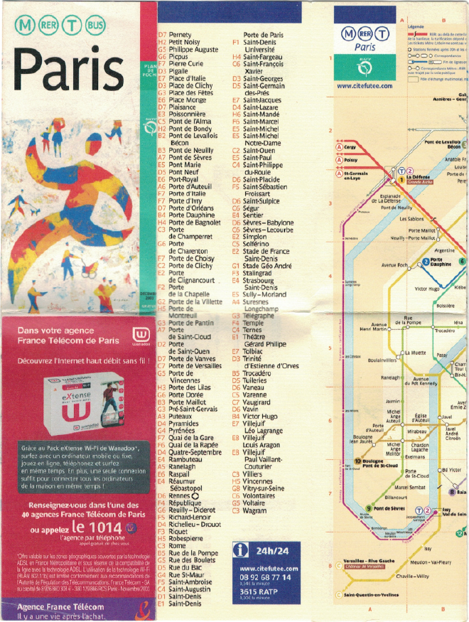 Scan partiel du Paris Poche de décembre 2003.