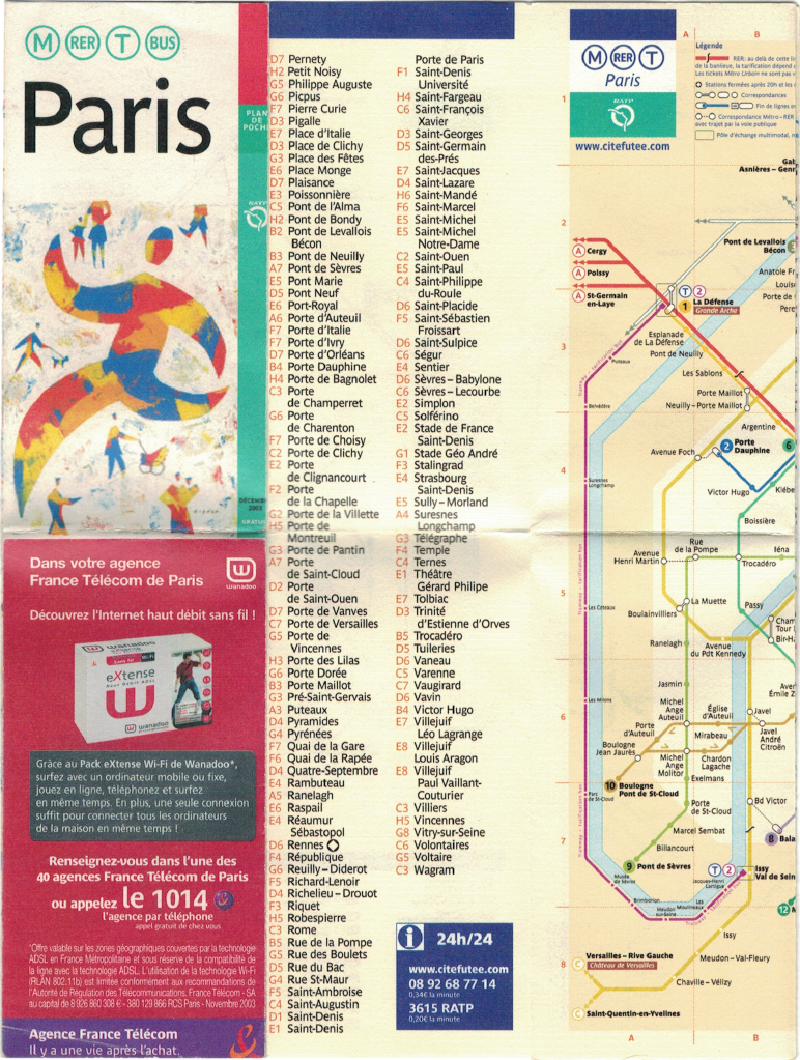 Scan partiel du Paris Poche de décembre 2003.